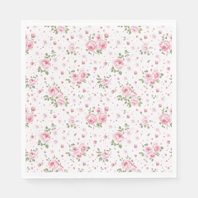 Fancy Vintage Floral Napkins (Front)