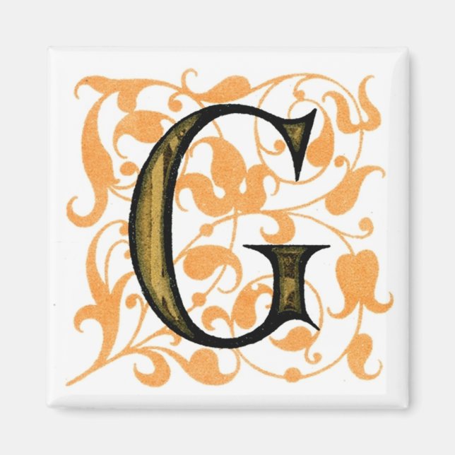Fancy Vintage Letter ‘G’ - Magnet (Front)