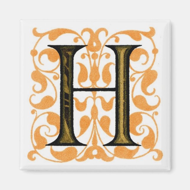 Fancy Vintage Letter ‘H’ - Magnet (Front)