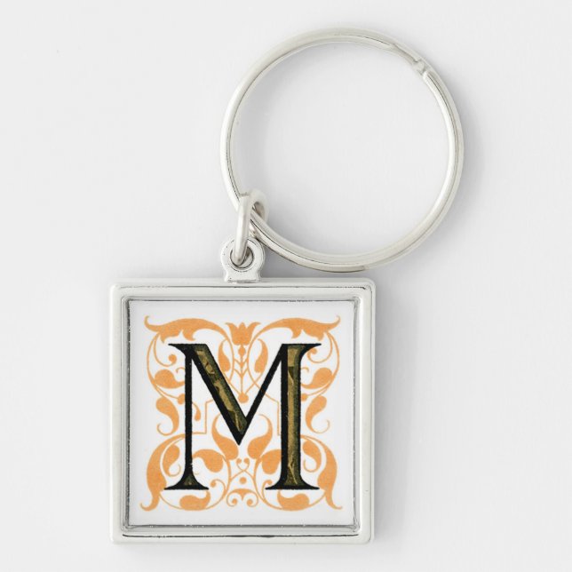 Fancy Vintage Monogram 'M' Key Ring (Front)