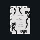 Fancy Watercolor Black Bow Formal Kids Birthday Invitation<br><div class="desc">A fancy black watercolor bow pattern. A beautiful design suitable for party decorations,  home decor and gifts. An elegant black bows pattern that is hand drawn and painted in black watercolor colours.</div>