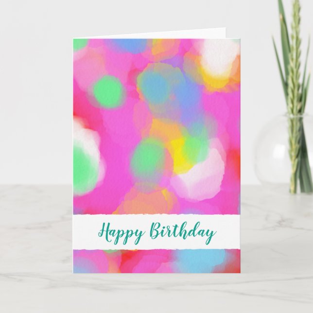 Fancy Watercolors Birthday cards (Front)