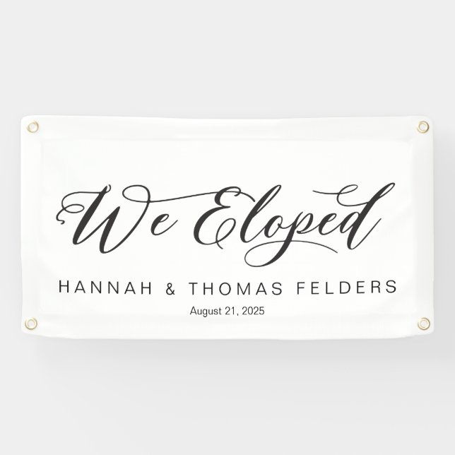Fancy We Eloped Car Banner (Horizontal)