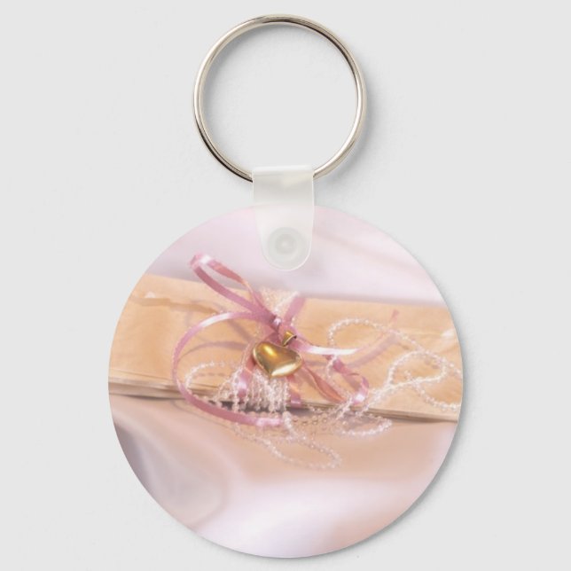 Fancy Wedding Invitation Key Ring (Front)