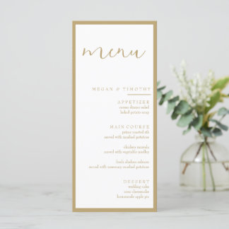 Fancy Wedding Menu