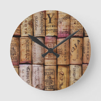 Fancy Wine Corks Round Clock