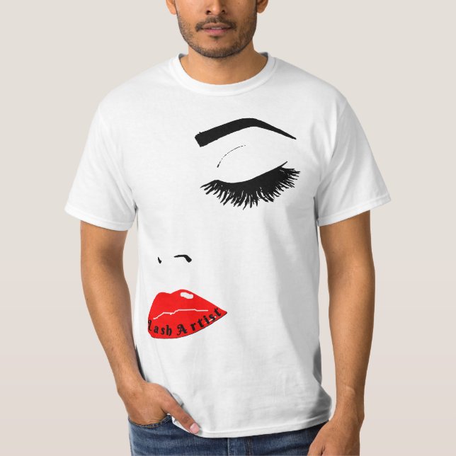 Fancy Women's Makeup-Lash Extensions Artist Print T-Shirt (Front)