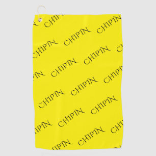 Fancy Yellow "CHIPIN" Golf Towel