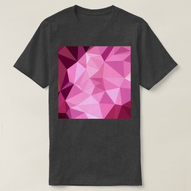 Fandango Purple Abstract Low Polygon Background T-Shirt (Design Front)