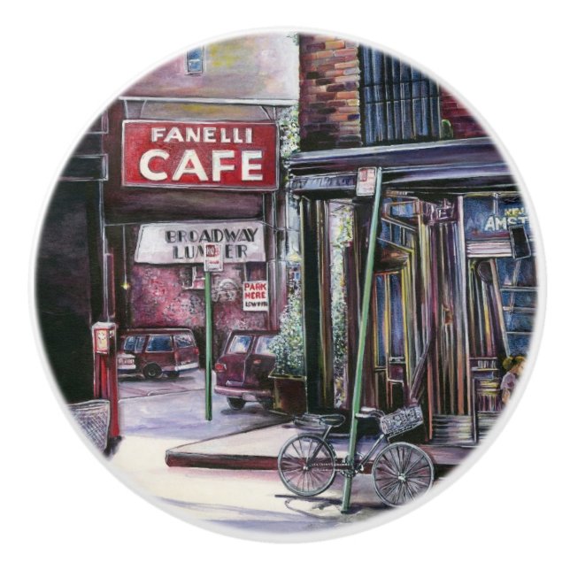 Fanelli Charm, New York City Ceramic Knob (Front)