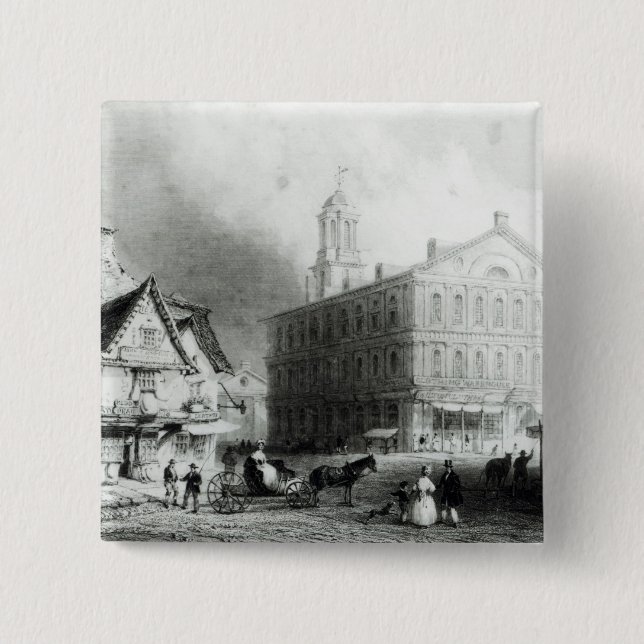 Faneuiel Hall, Boston 15 Cm Square Badge (Front)