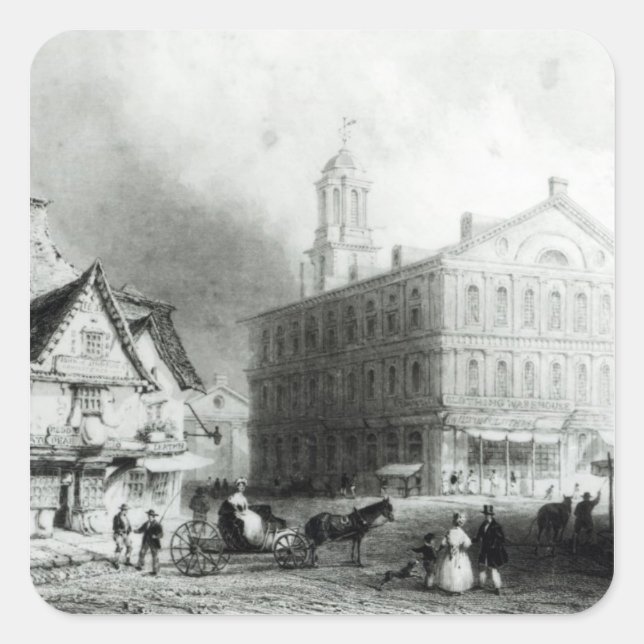 Faneuiel Hall, Boston Square Sticker (Front)