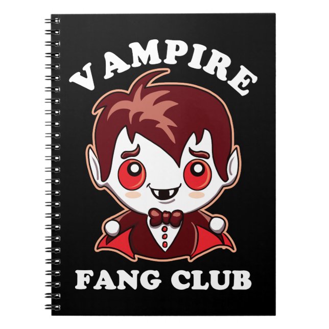 Fang Club | Funny Pun And Cute Vampire Notebook (Front)