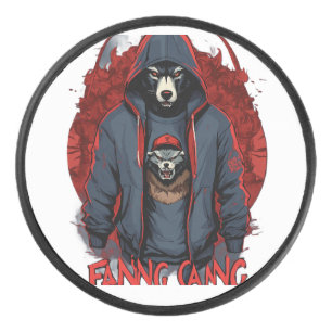 FANG GANG – Gangster Werewolf in Hoodie & Baseball Hockey Puck