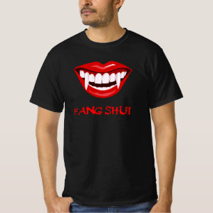 Fang Shui funny Halloween Dracula lips T-Shirt