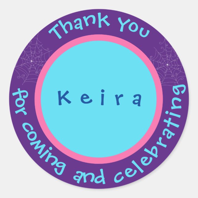 Fang-tastic Spideweb Thank you seal -Sticker Label (Front)