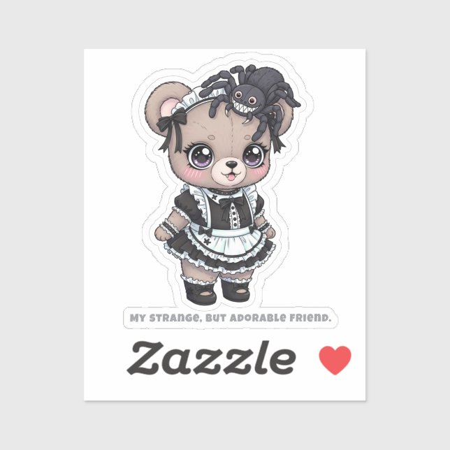 Fanged Maid Bear - Tarantula Topping Kawaii Art (Sheet)