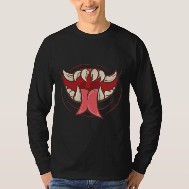 Fanged Monster Mouth T-Shirt (Front)