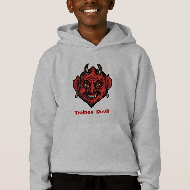 Fanged Red Devil With Horns Sweatshirt (Front)