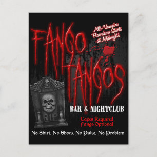 Fango Tangos Vampire Nightclub Postcard