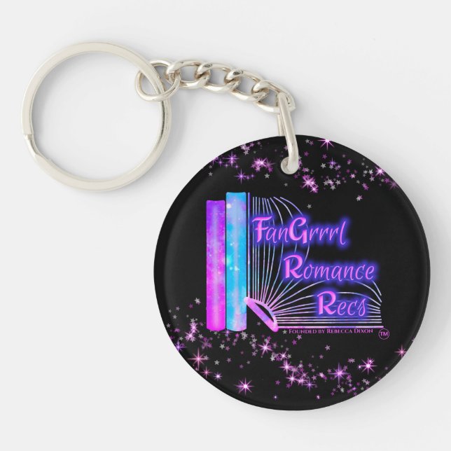 FanGrrrl Romance Recs Patch Logo Star Acrylic  Key Ring (Front)