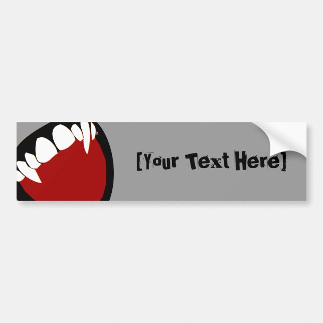 fangs bumper sticker (Front)