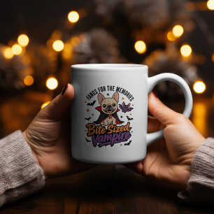 Fangs For The Memories Frenchie Shirt Halloween Two-Tone Coffee Mug