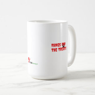 Fangs for the Treats – Funny Halloween Pet Design Coffee Mug