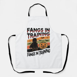 Fangs in Training Funny Vampire Halloween Shirt Apron