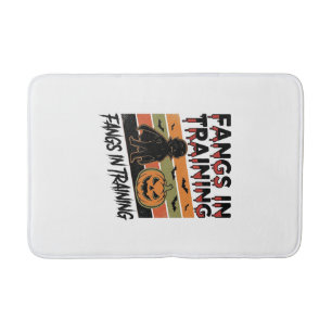 Fangs in Training Funny Vampire Halloween Shirt Bath Mat