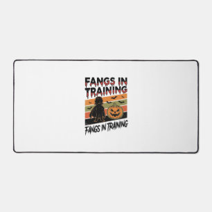 Fangs in Training Funny Vampire Halloween Shirt Desk Mat