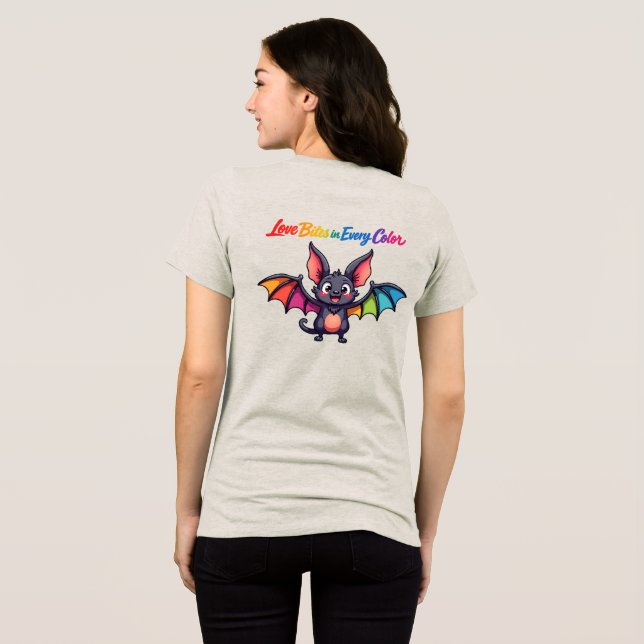 🦇🌈Fangs Out, Pride On Tri-Blend Shirt (Back Full)