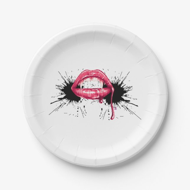 Fangs Splash  Paper Plate (Front)