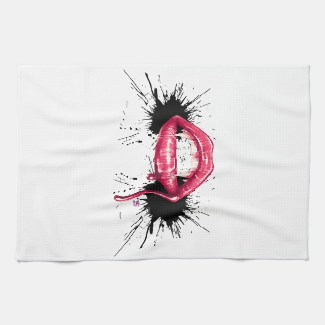 Fangs Splash  Tea Towel (Horizontal)