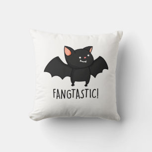 Fangtastic Funny Halloween Pun  Cushion