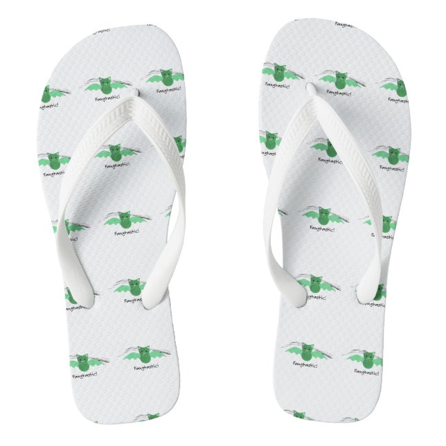 Fangtastic Green Bat Thongs (Footbed)