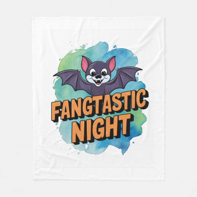 Fangtastic Night Fleece Blanket (Front)