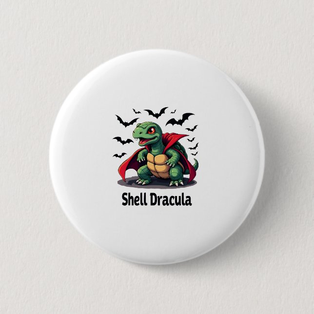 Fangy Turtle 6 Cm Round Badge (Front)