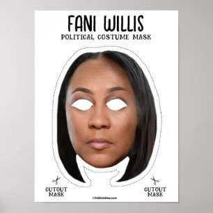 Fani Willis Halloween Costume Mask Poster