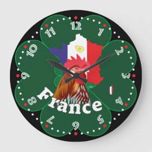 Fankreich - France Uhr Large Clock