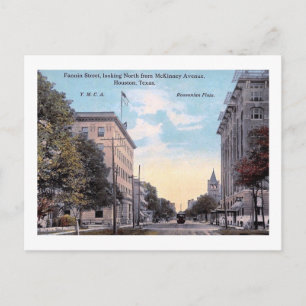 Fannin St., Houston, Texas Vintage Postcard