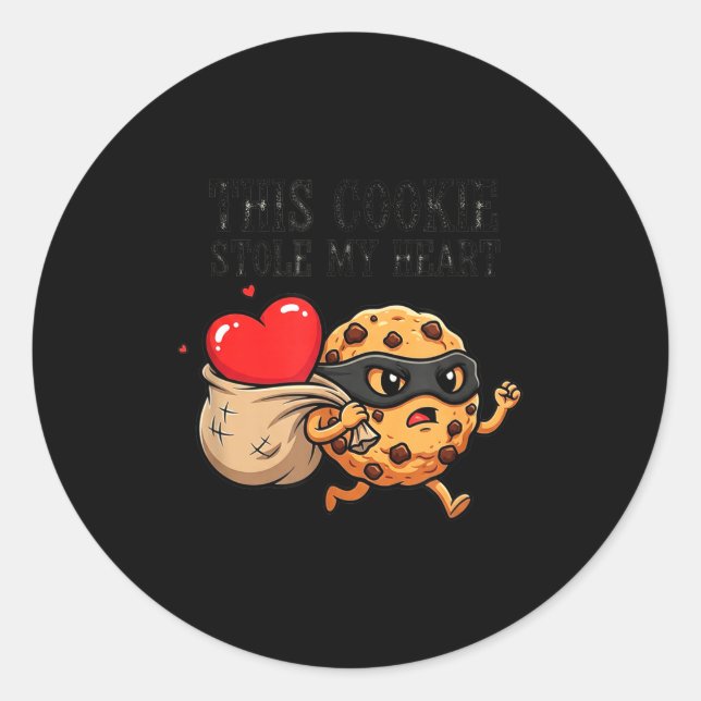 Fanny Cookie Day National Chocolate Chip Designer  Classic Round Sticker (Front)