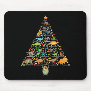 Fanny Dinosaur Christmas Tree Cute Dino Xmas For K Mouse Pad