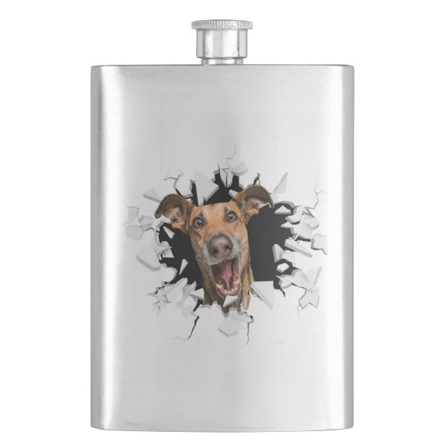 Fanny dog face    flask (Front)