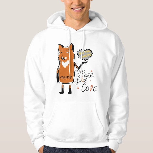 Fanny Fox Lovers With All Love Costum Name-Photo Hoodie (Front)