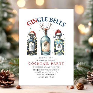 Fanny Hand Drawn Christmas Holiday Cocktail Party Invitation