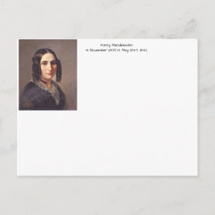Fanny Mendelssohn, 1842 Postcard