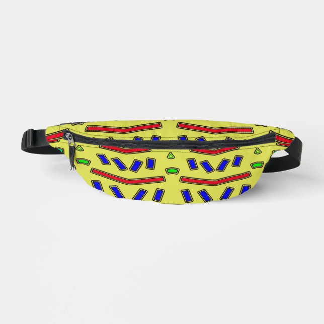 Fanny pack, Multicolor classic seamless design  Fa Bum Bags (Front)