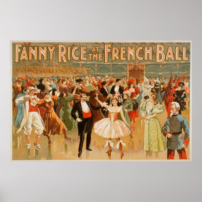 Fanny Rice at the French Ball Theatrical Poster (Front)