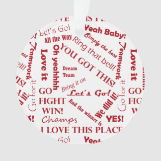 Fans Cheer Words of Encouragement Ornament